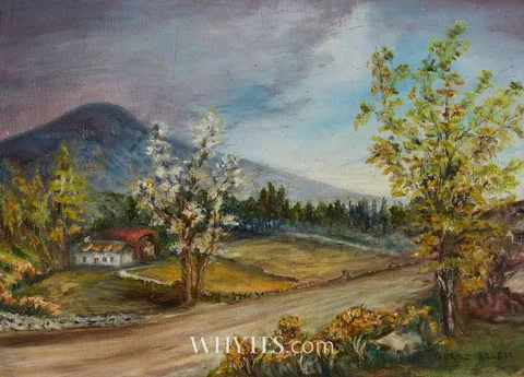 Gerald J. Bruen, RURAL LANDSCAPE, oil on canvas board