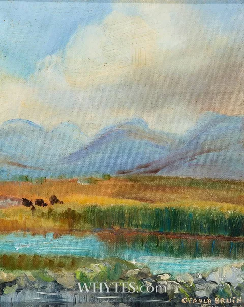 Gerald J. Bruen, MOUNTAIN LANDSCAPE, oil on canvas