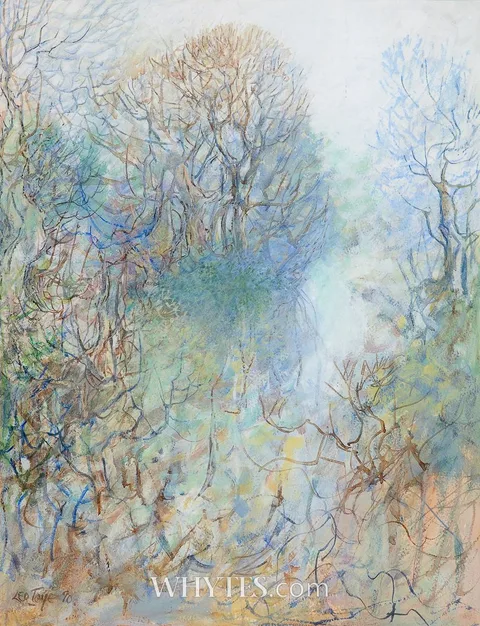 Leo Toye, WOODLAND SCENE, 1990, pastel and watercolour