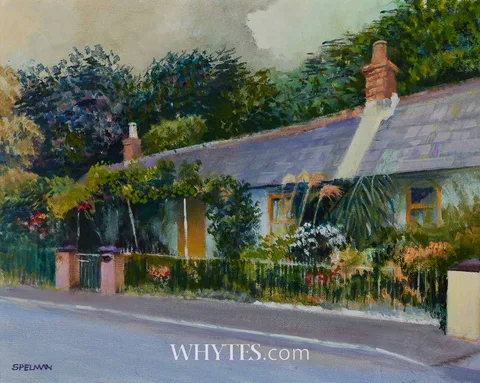 Tom Spelman, COTTAGES, oil on board