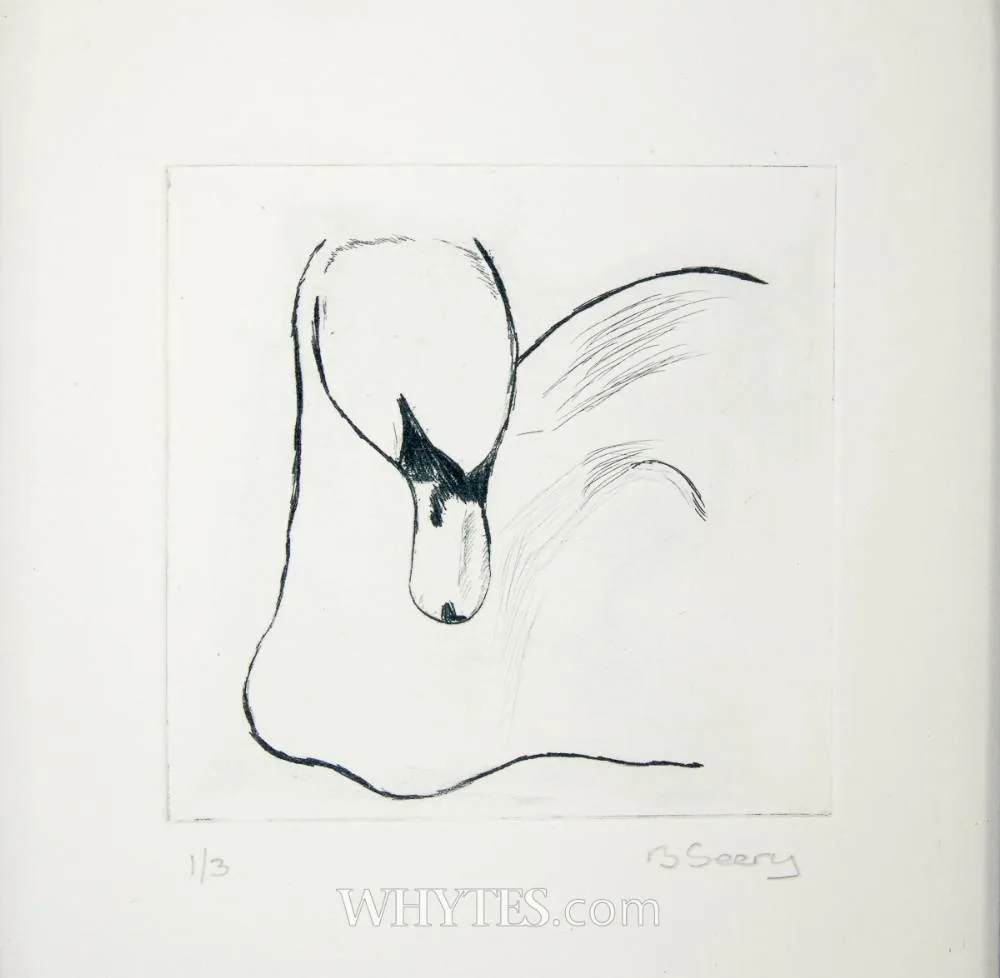 Barbara Seery, RESTFUL, 2015, dry-point etching; (no. 1 from an edition of 3)