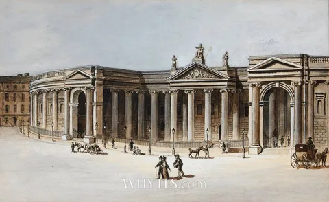 George Petrie, THE BANK, 1821, ink, wash and white