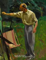 William John Leech, PAINTING IN A GARDEN, c.1940s