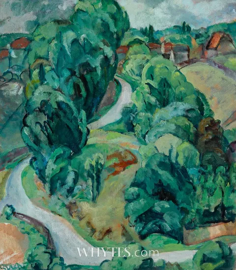 Mary Swanzy, LA ROUTE, oil on canvas