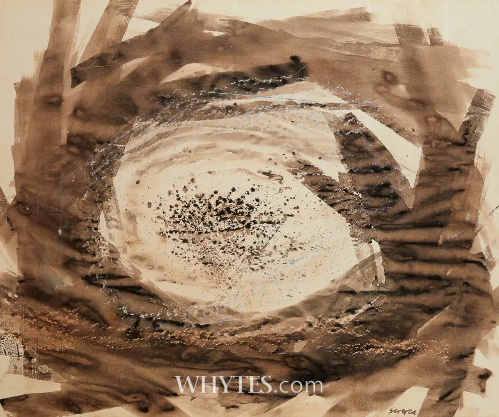 TURBULENT POOL by Patrick Scott, watercolour, sold Mar 2025