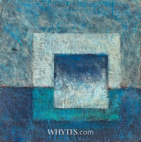 Helen Comerford, UNTITLED, [MINES SERIES], encaustic painting on linen