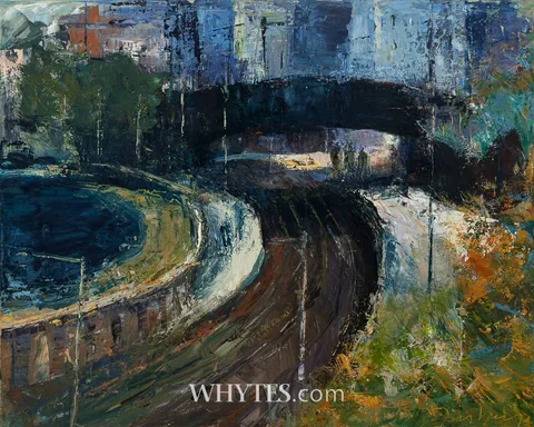 Donald Teskey, FOOTBRIDGE AT SEAPOINT, COUNTY DUBLIN, 2001, oil on canvas