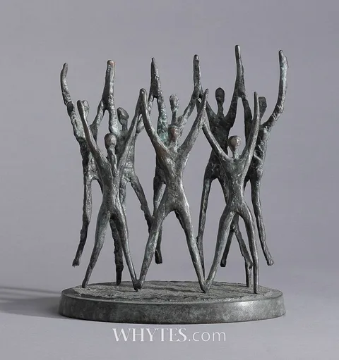 John Behan, SHARE THE FEELING, 2003, bronze; (no. 18 from an edition of 100)