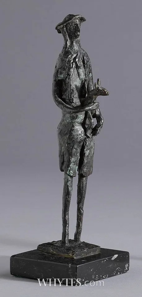 Edward Delaney, THE SHEPHERD, bronze on black marble base