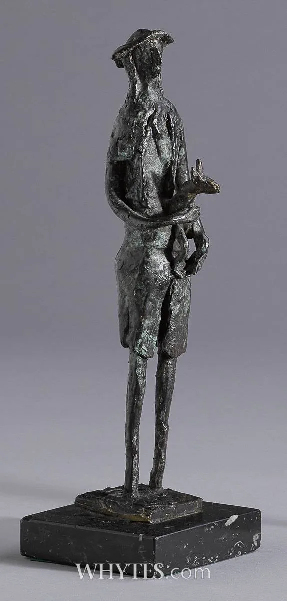 THE SHEPHERD by Edward Delaney, bronze on black marble base, offered Mar 2025