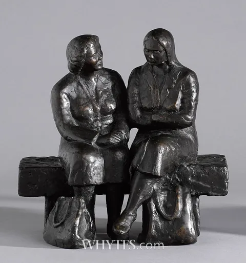 Jackie McKenna, MEETING PLACE, 1988, bronze; (unique)