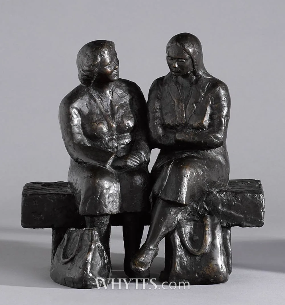 Jackie McKenna, MEETING PLACE, 1988, bronze; (unique)