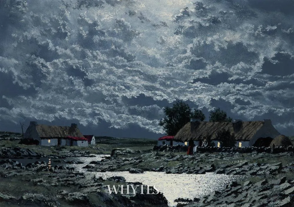 MOONLIGHT by Ciaran Clear, oil on board, sold Mar 2025