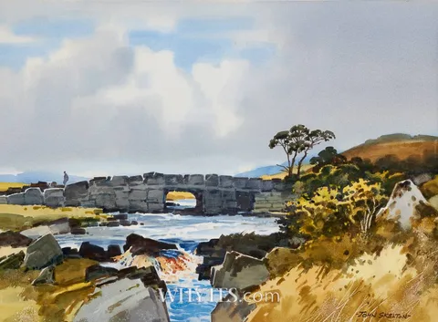 John Skelton, BALLINAFAD BRIDGE, COUNTY GALWAY, SPRING, 1992, watercolour