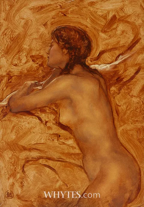 Ken Hamilton, FEMALE NUDE STUDY, oil on board