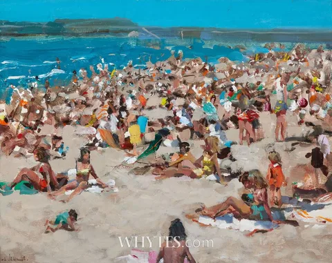 James Le Jeune, BEACH SCENE, c.1970, oil on board