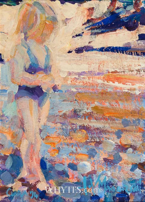 CIARA IN THE SHADOW by Arthur K. Maderson, 1994, oil on board, sold Dec 2024