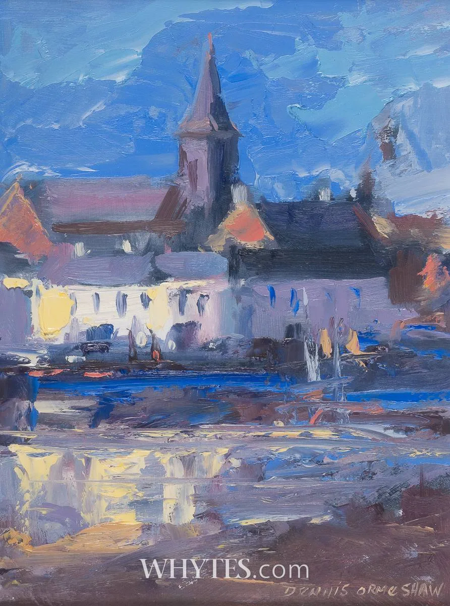 Dennis Orme Shaw, EVENING BALLYWALTER, COUNTY DOWN, 1995, oil on board