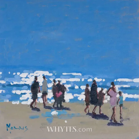 John Morris, AFTERNOON REUNION, oil on board