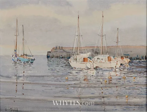 Berthold Dunne, BRAY HARBOUR, COUNTY WICKLOW, watercolour