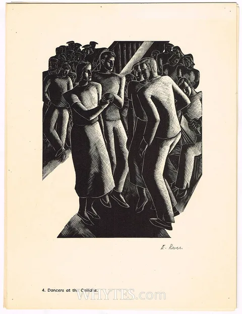 Elizabeth Rivers, IRELAND, THE ARAN ISLANDS, reproductions from wood engravings; (6); in original purpose made folder
