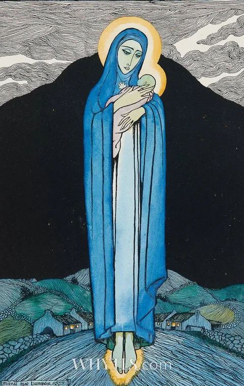 Mícheál MacLíammóir, MADONNA OF THE WEST, hand-coloured print