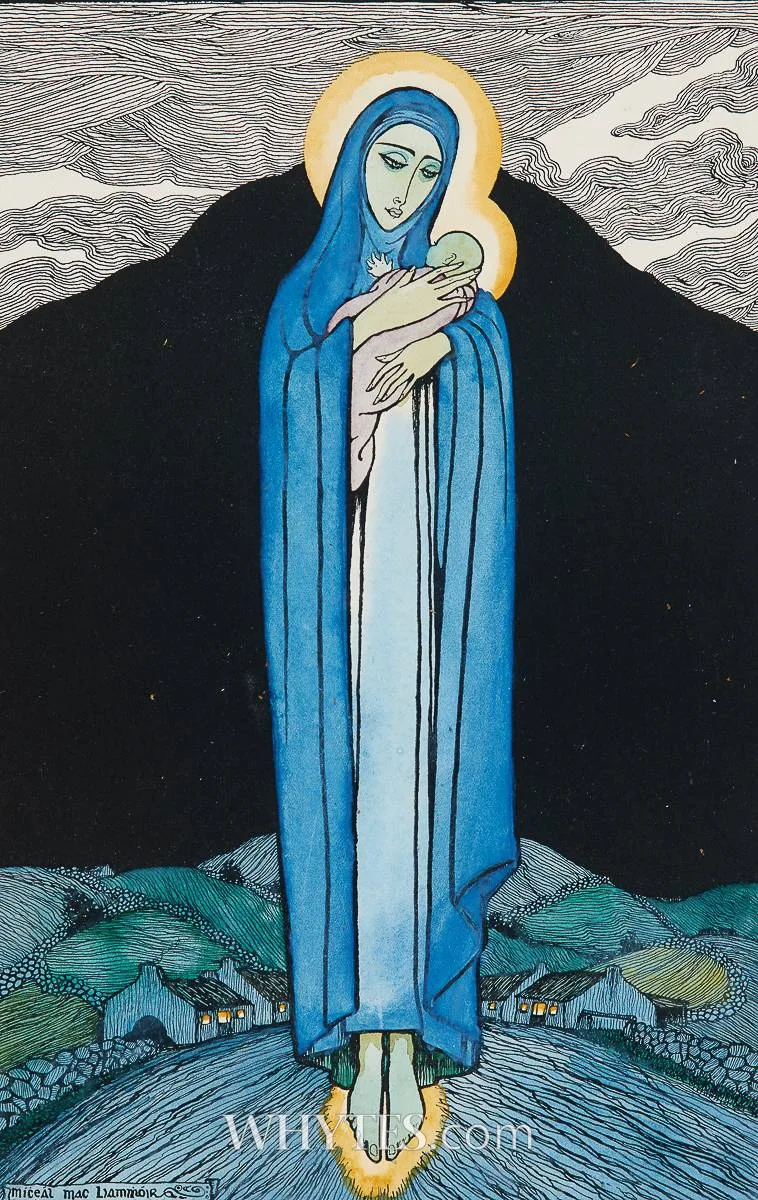 Mícheál MacLíammóir, MADONNA OF THE WEST, hand-coloured print
