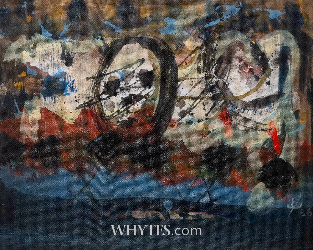UNTITLED by John Kingerlee, 1986, oil on board, offered Dec 2024