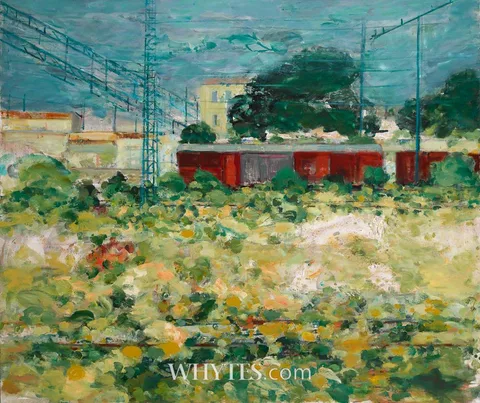 Clement McAleer, THE RED WAGON, 2006, oil on canvas; (unframed)
