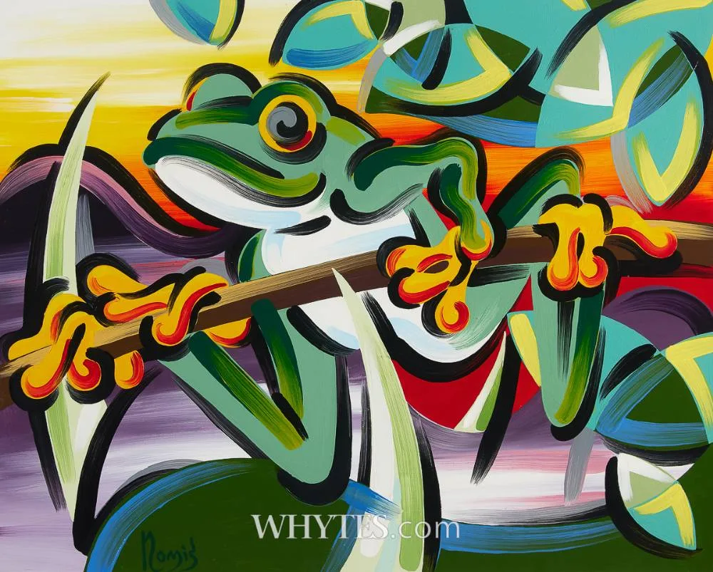 FROG by Simon P. Meyler, acrylic on canvas, sold Dec 2024