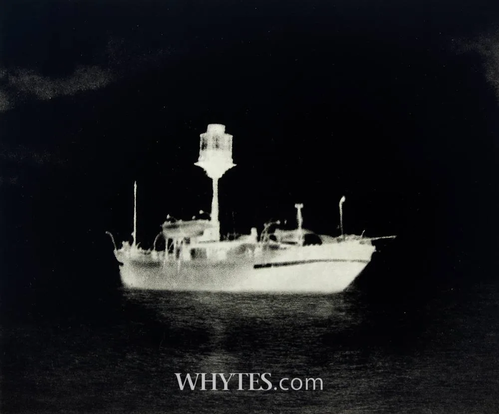 Dorothy Cross, GHOST SHIP II, 2011, luminescent etching; (no. 16 from an edition of 75)