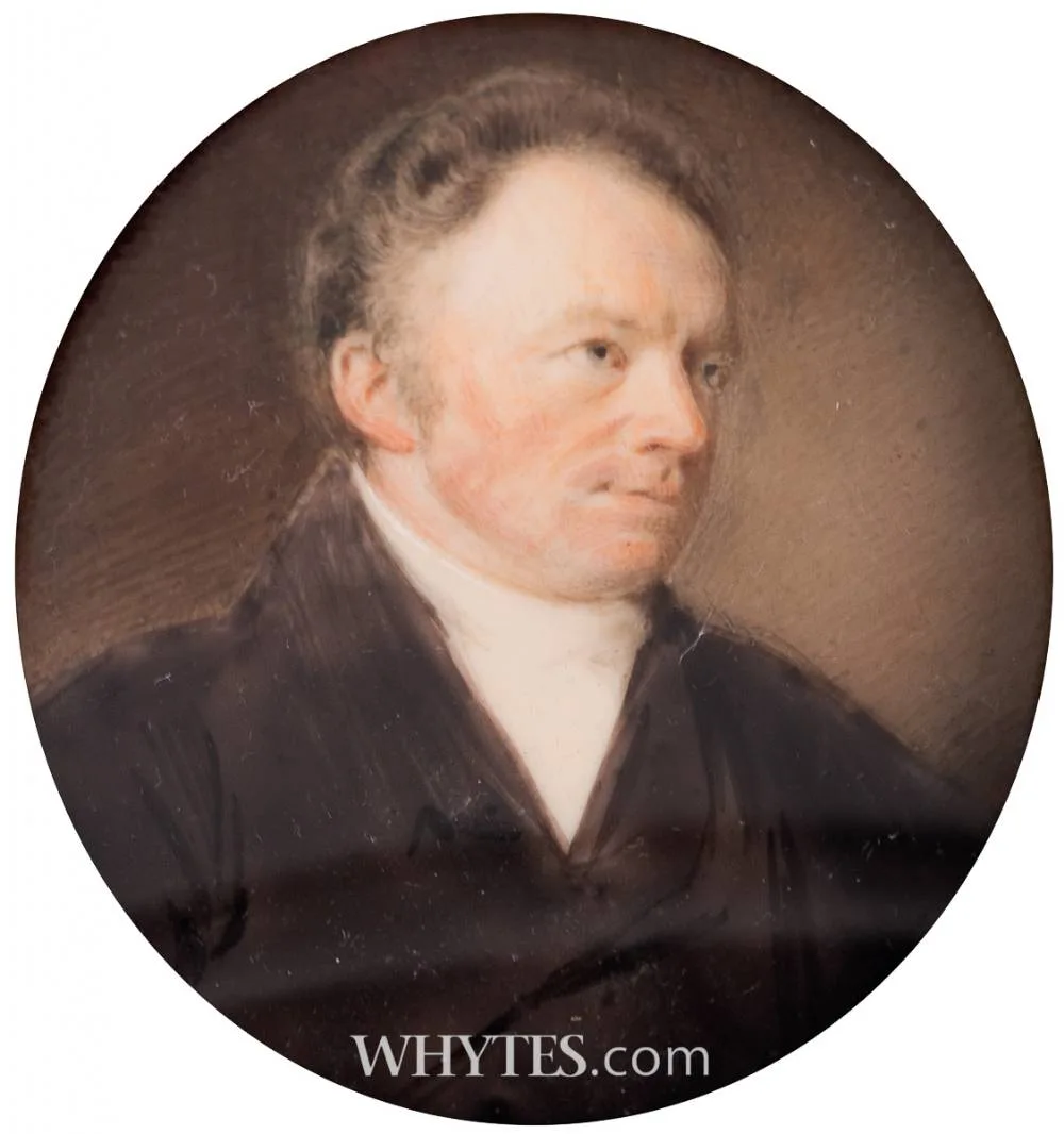 John Comerford, PORTRAIT OF THOMAS KELLY, 1814, oil; (miniature)