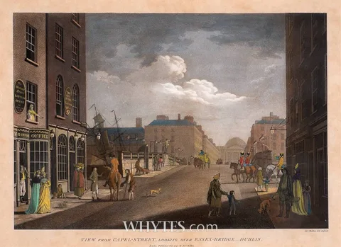 James Malton, A PICTURESQUE AND DESCRIPTIVE VIEW OF THE CITY OF DUBLIN (SET OF EIGHT), hand-coloured aquatint; (8)