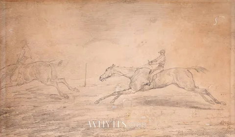 Edwin Cooper, TOWARD THE FINISH, pencil