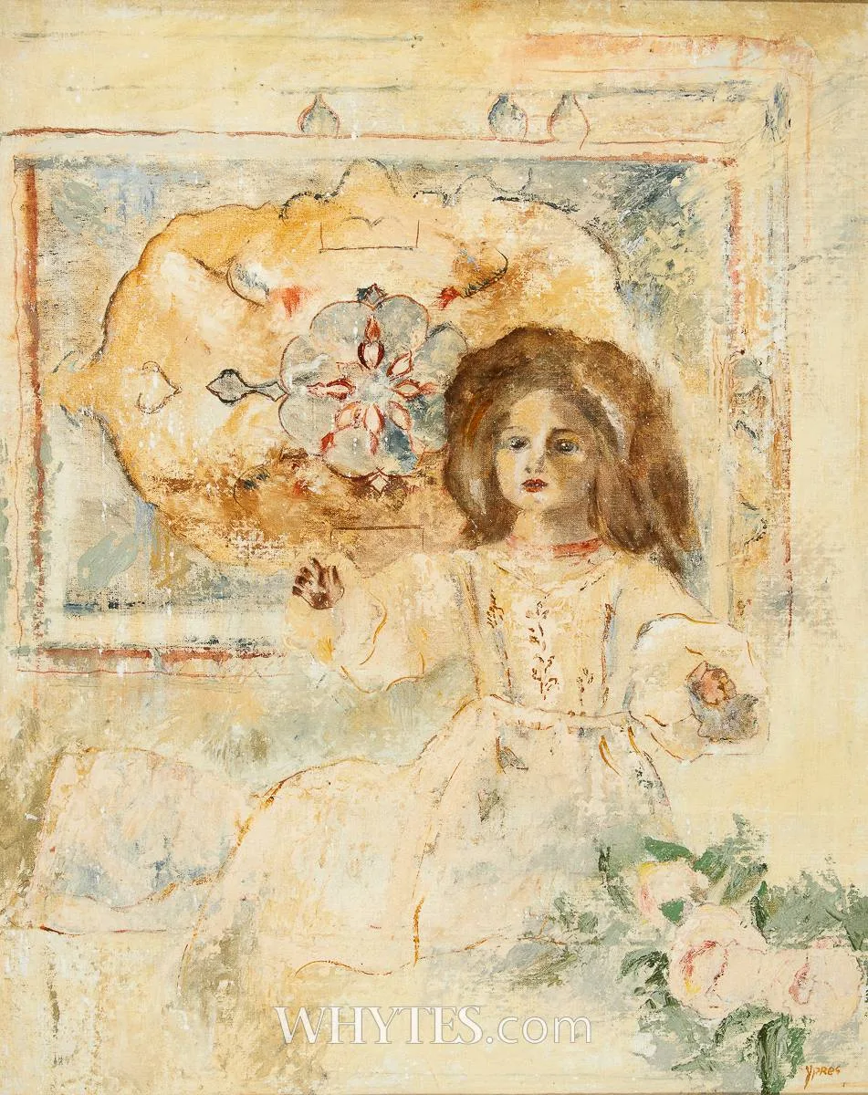 GIRL by 20th Century Continental School, oil on canvas, offered Dec 2024