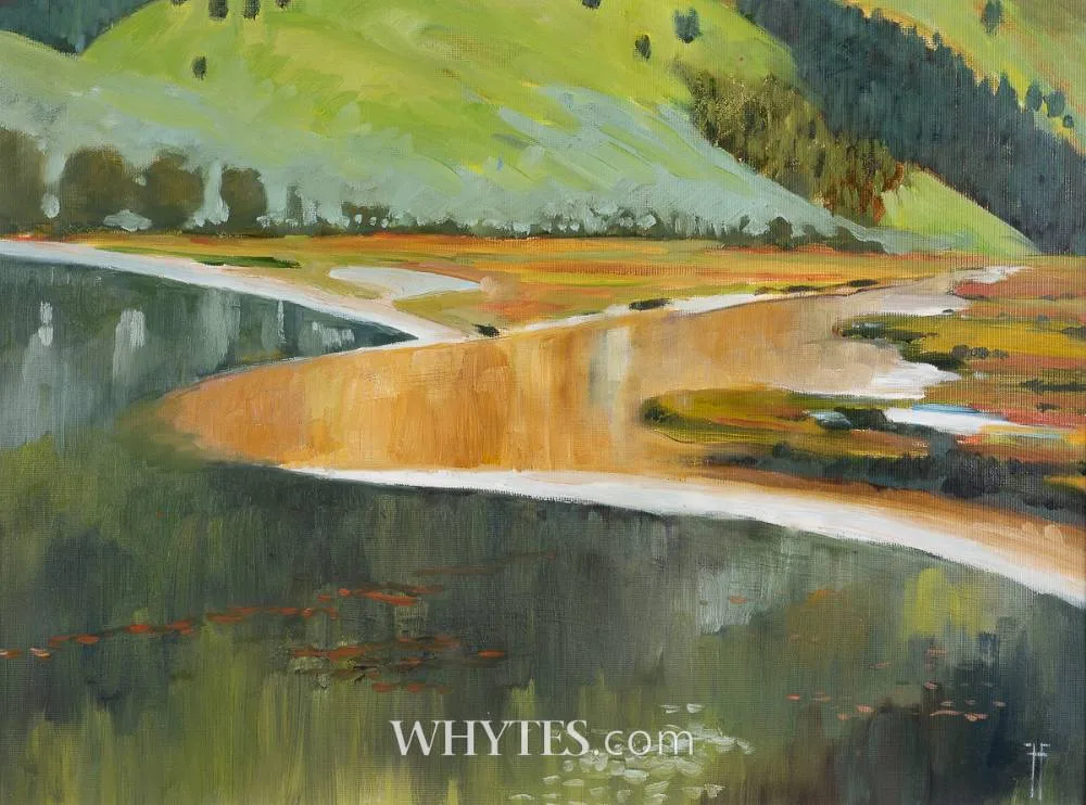 SAND BAR by Frank Hallinan Flood, oil on canvas, sold Dec 2024