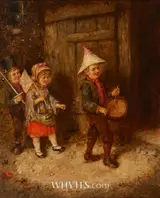 Erskine Nicol, THREE CHILDREN PLAYING AT MARCHING SOLDIERS