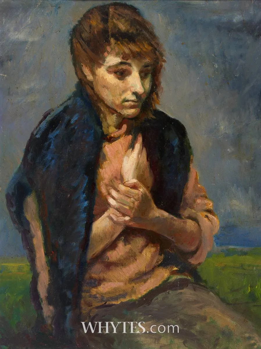 ALONE by Seán O'Sullivan, oil on board, offered Dec 2024