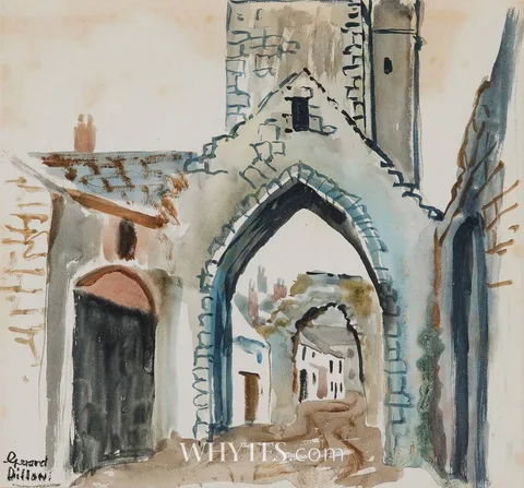 Gerard Dillon, THE OLD ABBEY, DROGHEDA, COUNTY LOUTH, watercolour