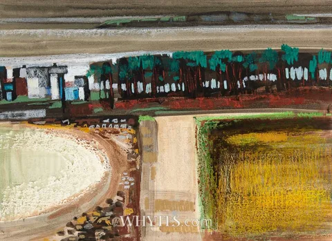 Arthur Armstrong, NEAR LETTERDYFE, CONNEMARA, c.1967, pastel and watercolour