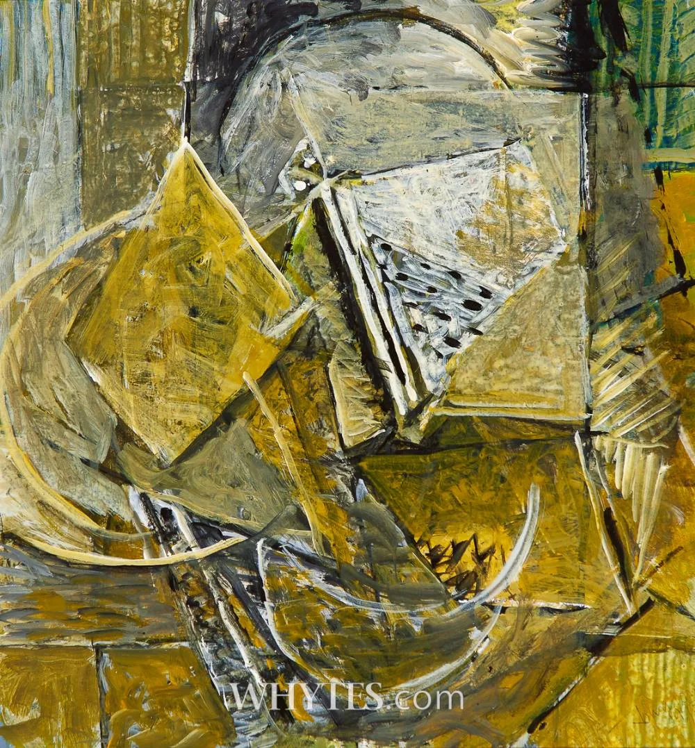 TOKEN by Nevill Johnson, 1995, acrylic on board, sold Dec 2024