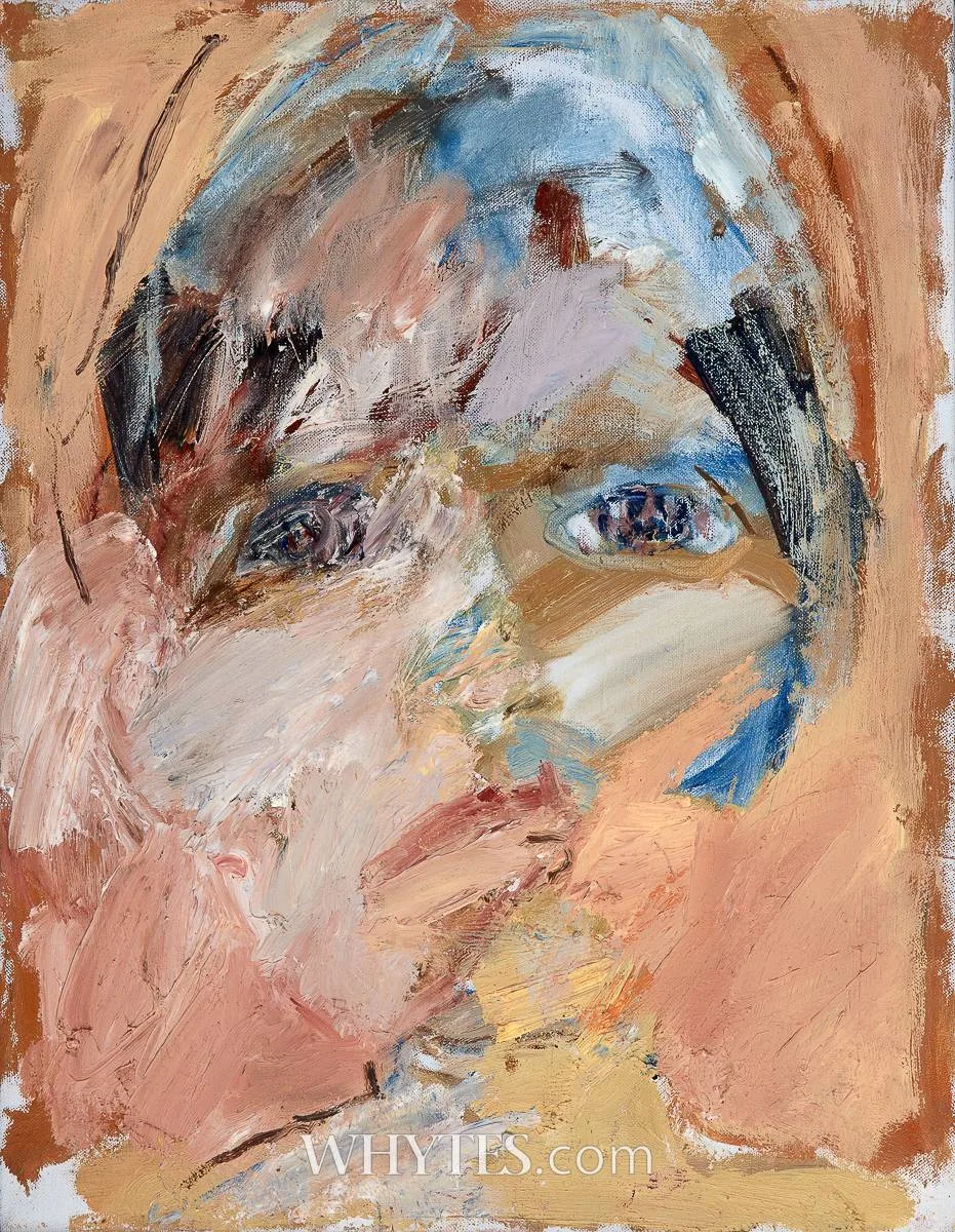 THREE HEADS (III) by Basil Blackshaw, 1985, oil on canvas, sold Dec 2024
