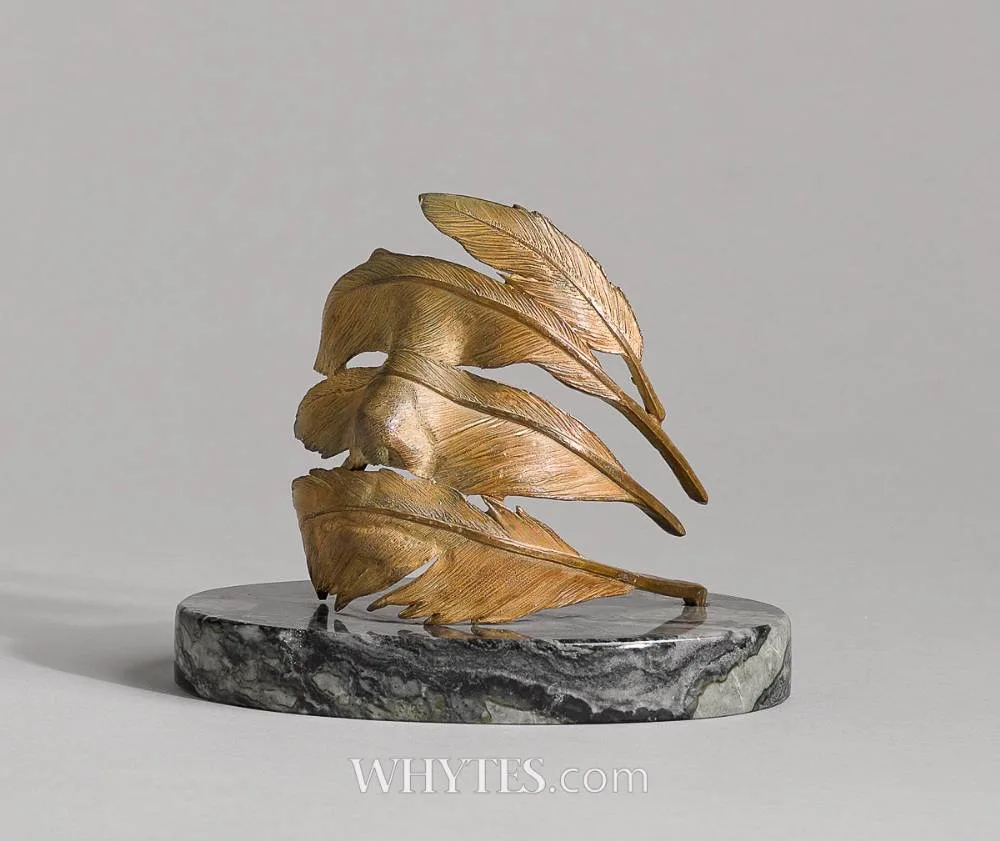 SKETCH II by Linda Brunker, bronze on marble base, sold Dec 2024