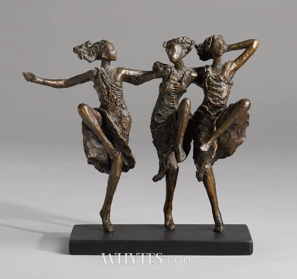 THREE DANCERS by Rowan Gillespie, 1994, bronze; (no. 1 from an edition of 9), sold Dec 2024