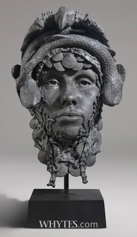 Rory Breslin, MAY MARINE MASK, bronze; (no. 1 from an edition of 3)