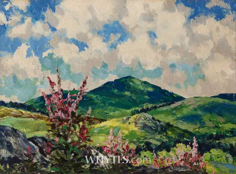 Mabel Young, THE SUGAR LOAF, COUNTY WICKLOW, oil on board