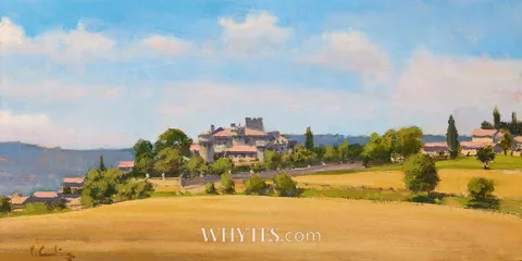 Peter Curling, THE CHATEAU AT MURS, oil on panel