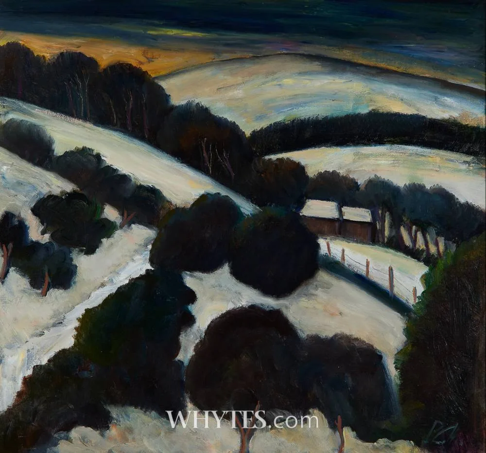 SNOWSCAPE, WICKLOW by Peter Collis, oil on canvas, sold Dec 2024