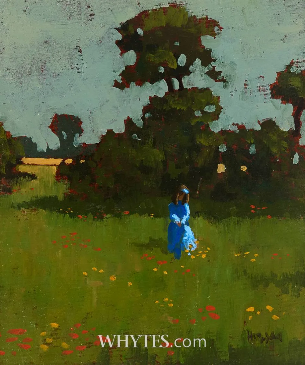 FLOWER PICKING by Jack Vettriano, oil on board, sold Dec 2024