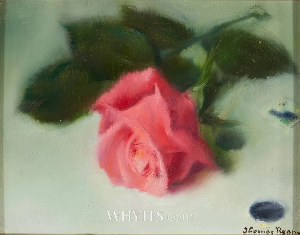 EVA'S ROSE by Thomas Ryan, 2001, oil on board, sold Dec 2024